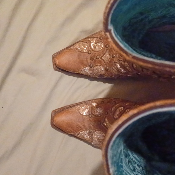 Corral brown glitter inlay boots size 9 - Picture 7 of 7